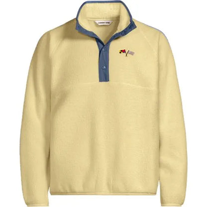 Unisex Snap Neck Fleece Pullover