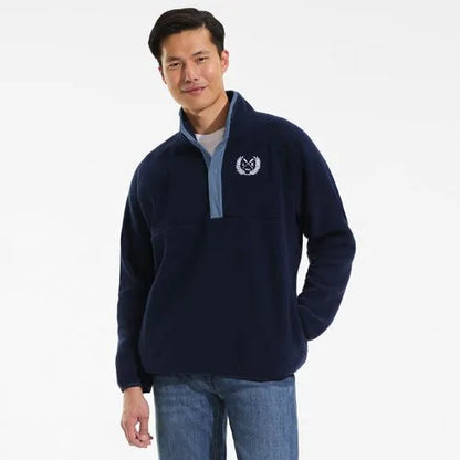 Unisex Snap Neck Fleece Pullover