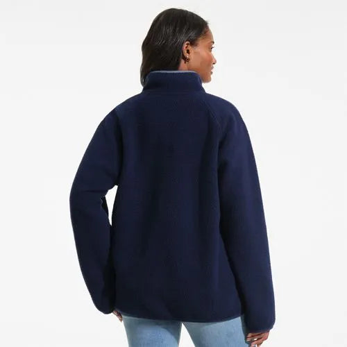 Unisex Snap Neck Fleece Pullover
