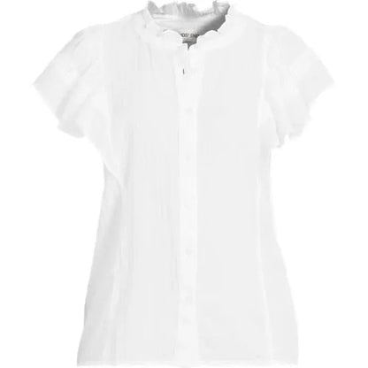Women's Flutter Sleeve Button Front Blouse