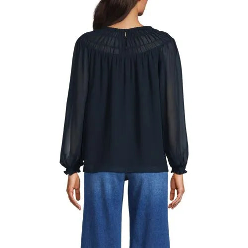 Women's Chiffon Scoop Neck Blouse