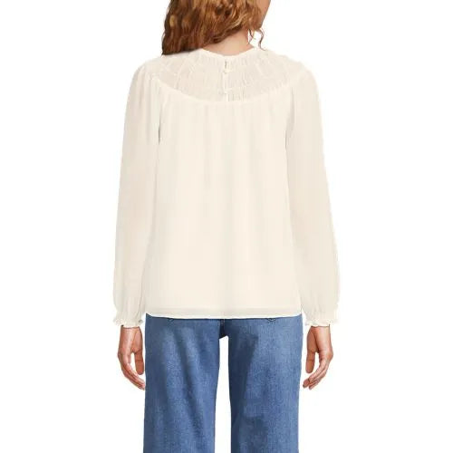 Women's Chiffon Scoop Neck Blouse