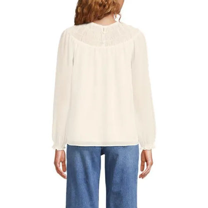 Women's Chiffon Scoop Neck Blouse