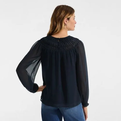 Women's Chiffon Scoop Neck Blouse