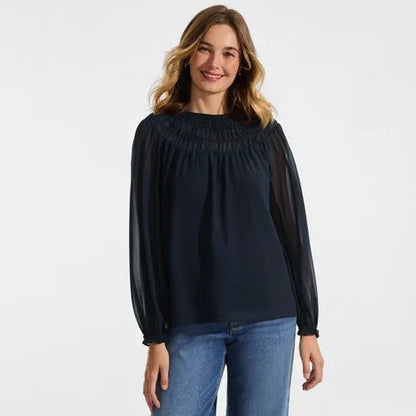 Women's Chiffon Scoop Neck Blouse