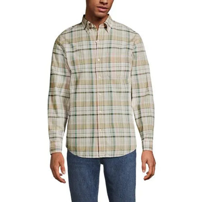 Men's Long Sleeve Madras Shirt