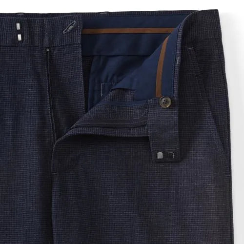 Men's Classic Fit Linen Blend Polished Trouser