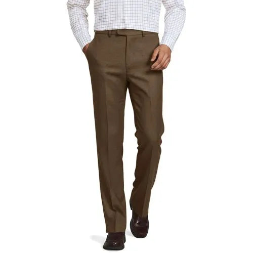 Men's Classic Fit Linen Blend Polished Trouser