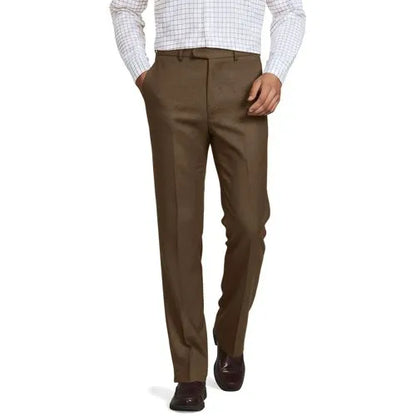 Men's Classic Fit Linen Blend Polished Trouser