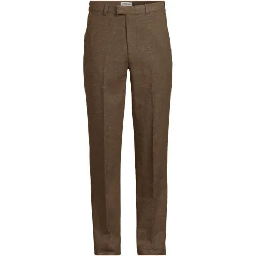 Men's Classic Fit Linen Blend Polished Trouser
