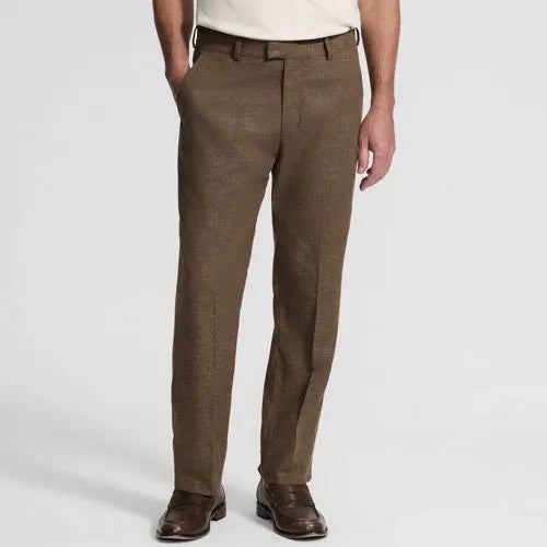 Men's Classic Fit Linen Blend Polished Trouser