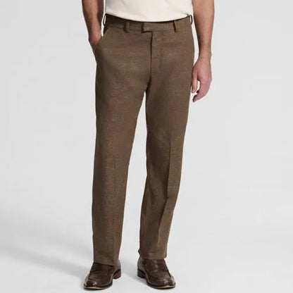 Men's Classic Fit Linen Blend Polished Trouser