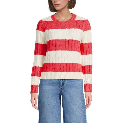 Women's Drifter Classic Cable Crew Neck Sweater