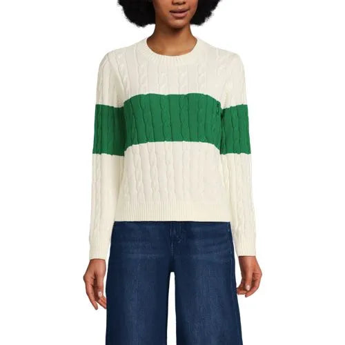 Women's Drifter Classic Cable Crew Neck Sweater