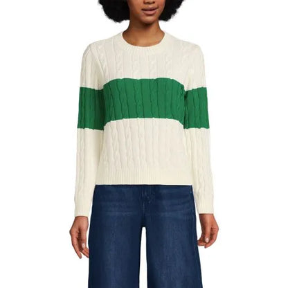 Women's Drifter Classic Cable Crew Neck Sweater
