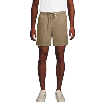 Men's 7" Lightweight Twill Pull On Deck Short