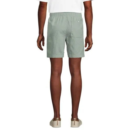 Men's 7" Linen Blend Pull On Deck Short