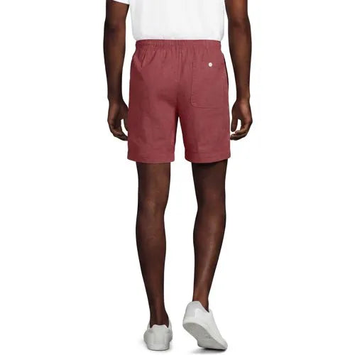 Men's 7" Linen Blend Pull On Deck Short