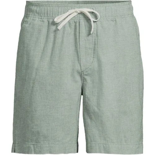 Men's 7" Linen Blend Pull On Deck Short