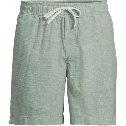 Men's 7" Linen Blend Pull On Deck Short