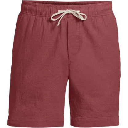 Men's 7" Linen Blend Pull On Deck Short