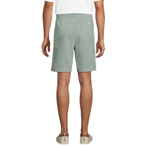 Men's 9" Linen Blend Pull On Deck Short