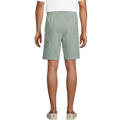 Men's 9" Linen Blend Pull On Deck Short