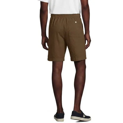 Men's 9" Linen Blend Pull On Deck Short