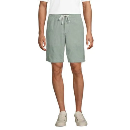 Men's 9" Linen Blend Pull On Deck Short