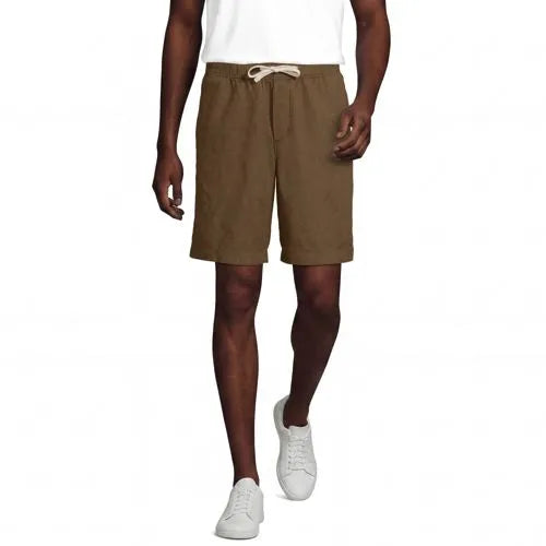 Men's 9" Linen Blend Pull On Deck Short