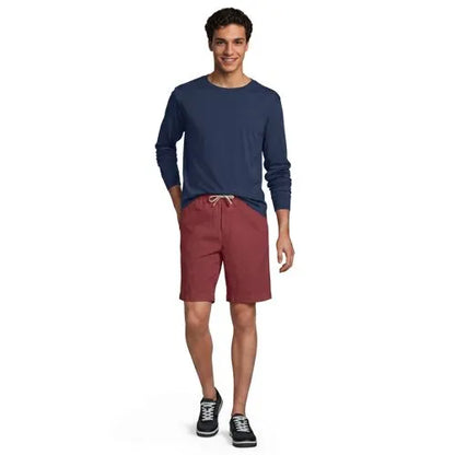 Men's 9" Linen Blend Pull On Deck Short