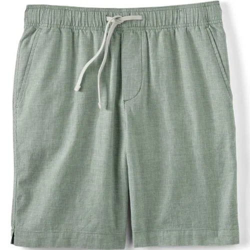 Men's 9" Linen Blend Pull On Deck Short