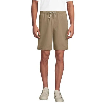 Men's 9" Lightweight Twill Pull On Deck Short