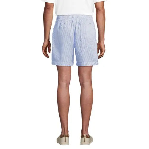 Men's 7" Seersucker Pull On Deck Short