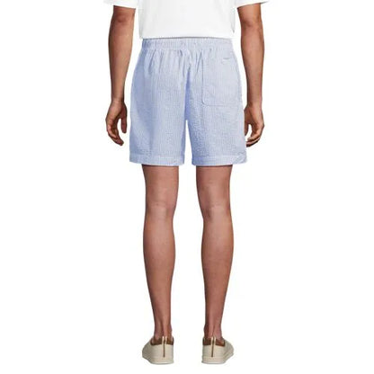Men's 7" Seersucker Pull On Deck Short