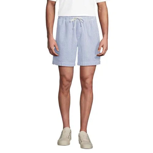 Men's 7" Seersucker Pull On Deck Short