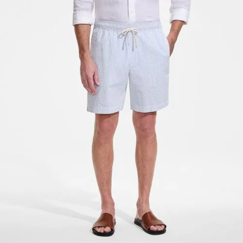 Men's 7" Seersucker Pull On Deck Short