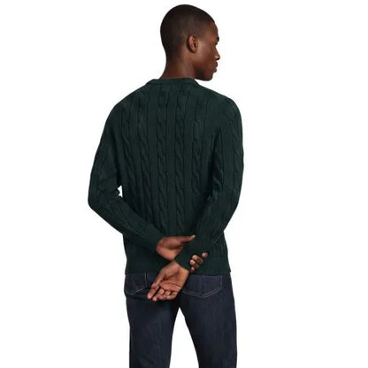 Men's Long Sleeve Drifter Cable Crewneck Sweater