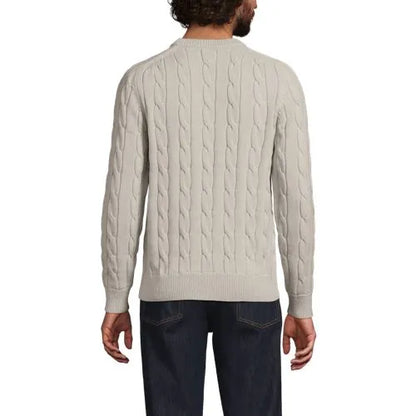 Men's Long Sleeve Drifter Cable Crewneck Sweater