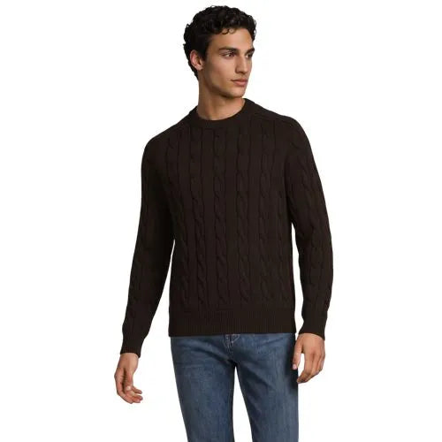 Men's Long Sleeve Drifter Cable Crewneck Sweater