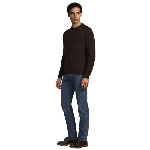 Men's Long Sleeve Drifter Cable Crewneck Sweater