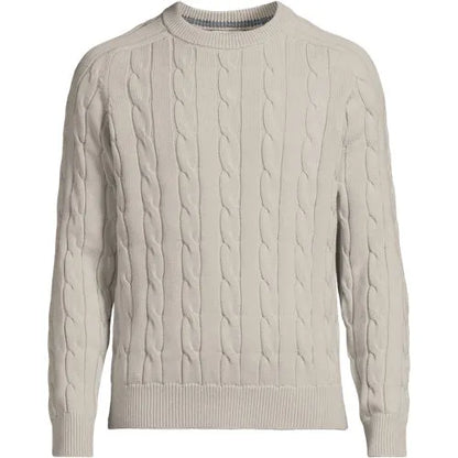 Men's Long Sleeve Drifter Cable Crewneck Sweater