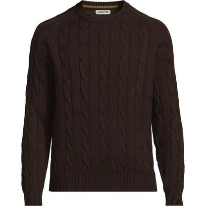 Men's Long Sleeve Drifter Cable Crewneck Sweater