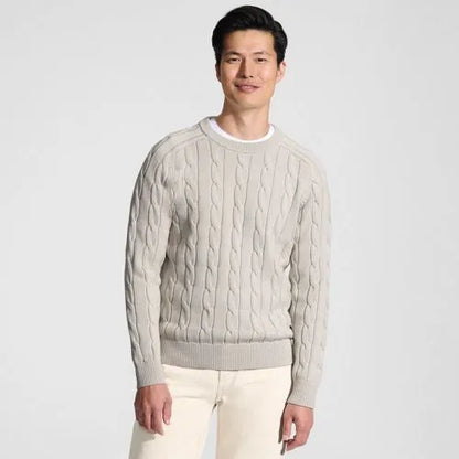 Men's Long Sleeve Drifter Cable Crewneck Sweater