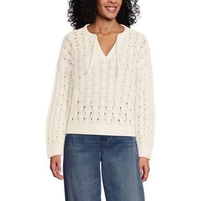 Women's Drifter Tie Notch Neck Sweater