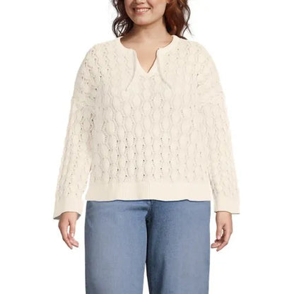 Women's Drifter Tie Notch Neck Sweater