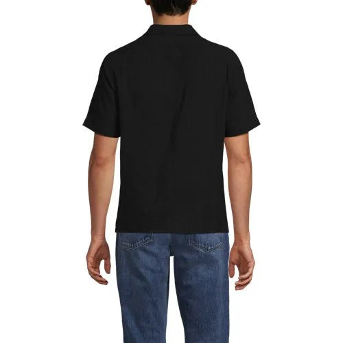 Men's Textured Camp Collar Shirt