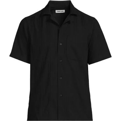 Men's Textured Camp Collar Shirt