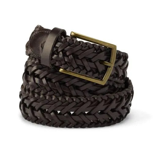 Men's Leather Braid Belt