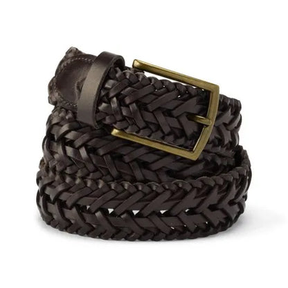 Men's Leather Braid Belt